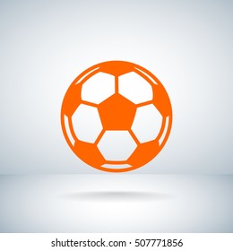  Soccer ball icon flat.