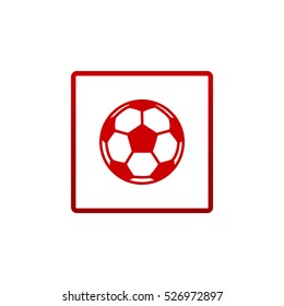 Soccer ball icon flat.