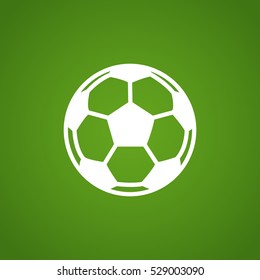  Soccer ball icon flat.
