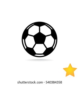 Soccer ball icon flat.