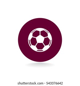  Soccer ball icon flat.