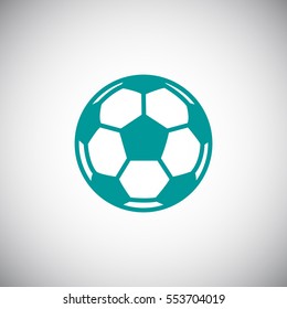  Soccer ball icon flat.