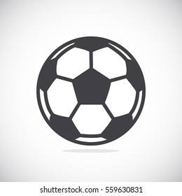  Soccer ball icon flat.