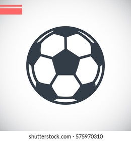 Soccer ball icon flat.
