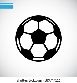  Soccer ball icon flat.