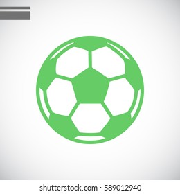  Soccer ball icon flat.