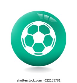  Soccer ball icon flat.