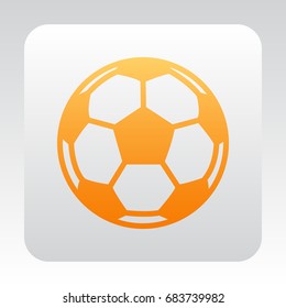  Soccer ball icon flat.