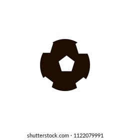 Soccer ball icon. flat design