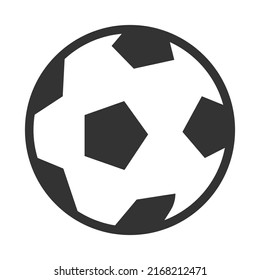 Icono de bola de fútbol diseño plano aislado en fondo blanco. Deporte de fútbol