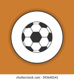 Soccer ball icon. Flat design style eps 10