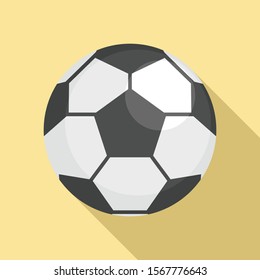 Soccer ball icon. Flat illustration of soccer ball vector icon for web design