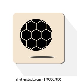 
icono de la pelota de fútbol, en un estilo plano. tema deportivo