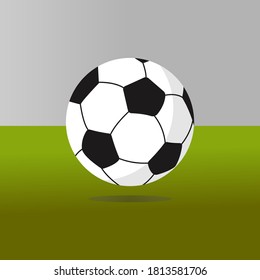 Soccer ball icon in flat style. Vector