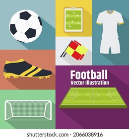 Soccer ball icon in flat style. vector and illustration.