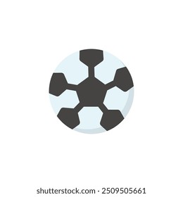 soccer ball icon flat style