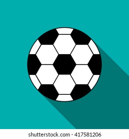 Soccer ball icon in flat style 
