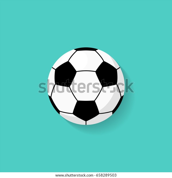 Soccer ball icon in flat\
style. Vector