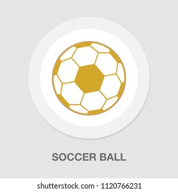 Soccer ball icon. Flat vector illustration - sports game symbol