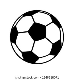 Ícone de bola de futebol. Ilustração de vetor plano sobre fundo branco