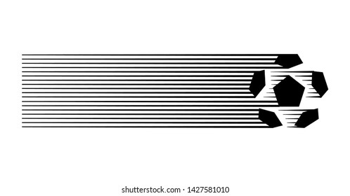 Soccer ball icon. Flat vector illustration in black on white background