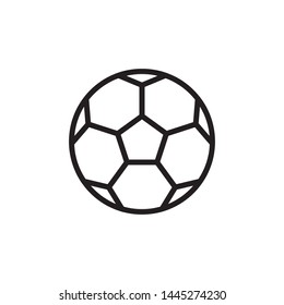 Soccer Ball Icon Flat Vector Illustration 