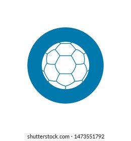 Soccer ball icon. Flat vector illustration on white background. EPS 10