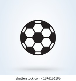 Soccer ball icon. Flat vector illustration. Sport symbol 