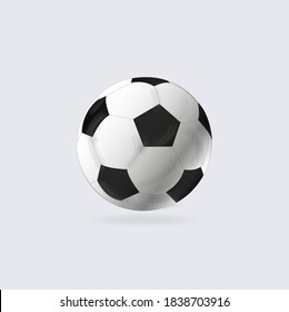 Soccer Ball Icon. Flat Vector Illustration In Black On White Background. Football Vector Icon, Soccerball