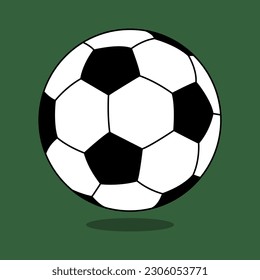 Soccer ball icon flat vector illustration on background.