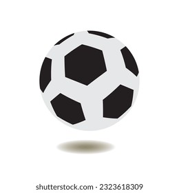 Soccer ball icon. Flat vector illustration in black on a white background. EPS 10