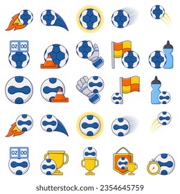 Soccer ball icon. Flat vector illustration in black on a white background. EPS 10