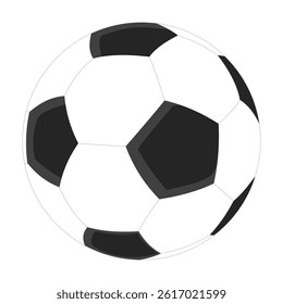 Soccer ball icon. Flat vector illustration in black on white background
