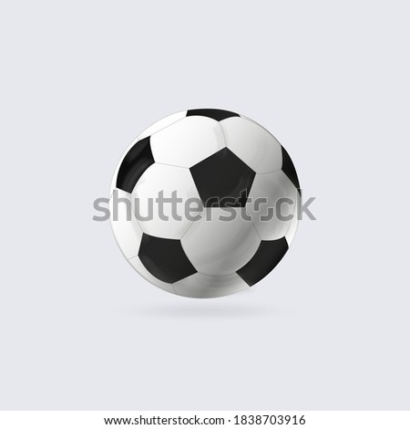 Soccer ball icon. Flat vector illustration in black on white background. Football vector icon, soccerball