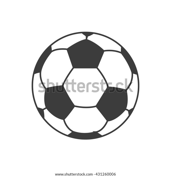 Soccer ball icon. Flat vector illustration in\
black on white background. EPS\
10
