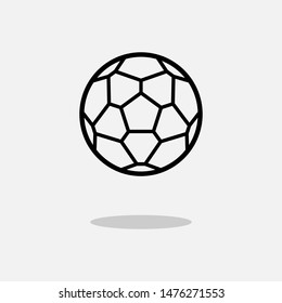 Soccer Ball Icon. Football Element Vector, Sign and Symbol for Design, Presentation, Website or Apps Elements.