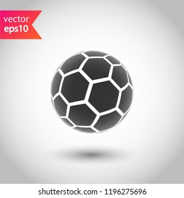Soccer ball icon. Football game ball vector sign. EPS 10 flat symbol.