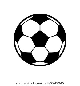 soccer ball icon, football sign, sport symbol, vector illustration