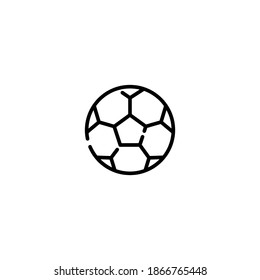 Soccer ball icon. Soccer or football icon. Simple, flat, outline, black.