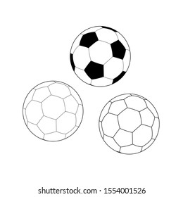 Soccer ball icon for football template design