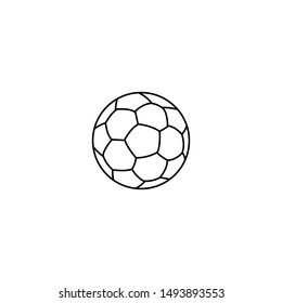 Soccer ball icon. Football vector icon. Black & white vector illustration. Flat style