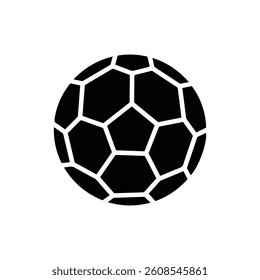 Soccer Ball Icon with Hexagon and Pentagon Panels