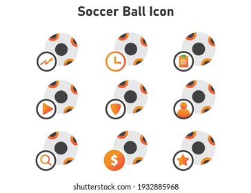 soccer ball icon. soccer ball illustration. Flat vector icon. can use for, icon design element,ui, web, app.