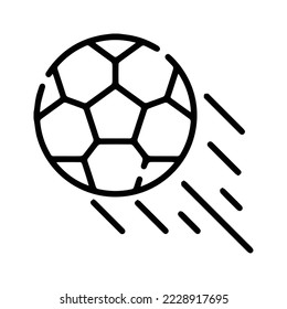 Icono de bola de fútbol. Aislar sobre fondo blanco. Ilustración de vectores