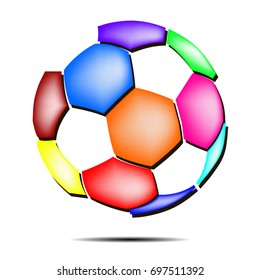 Soccer ball icon. Isolate on white background. Vector illustration