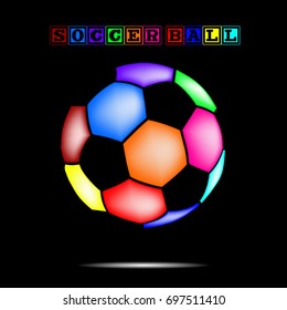 Soccer ball icon. Isolate on white background. Vector illustration