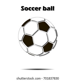 Soccer ball icon. Isolate on white background. Vector illustration