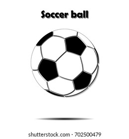 Soccer ball icon. Isolate on white background. Vector illustration