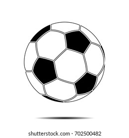 Soccer ball icon. Isolate on white background. Vector illustration