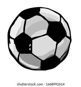 Soccer ball icon isolated on white background. Sports equipment. Vector